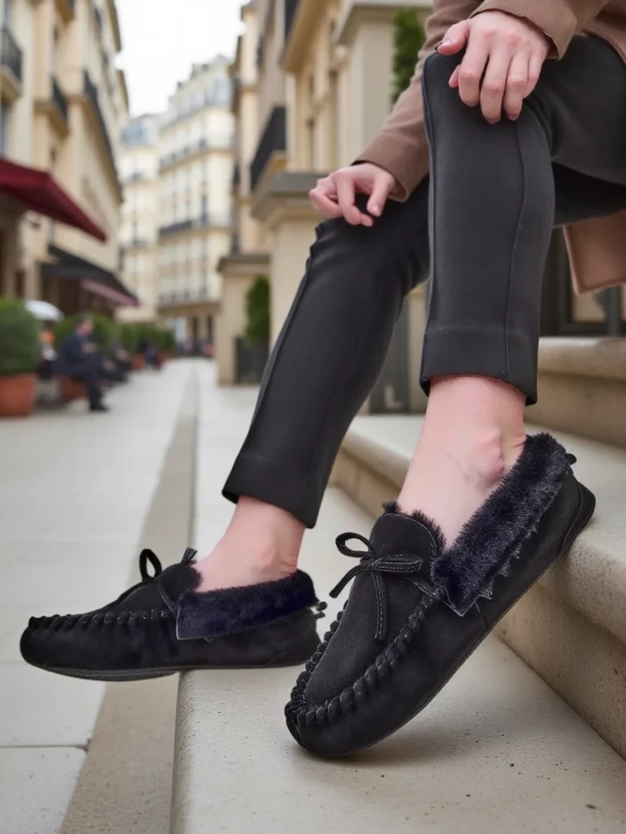 Resti Women's moccasins with fur Ahtikes
