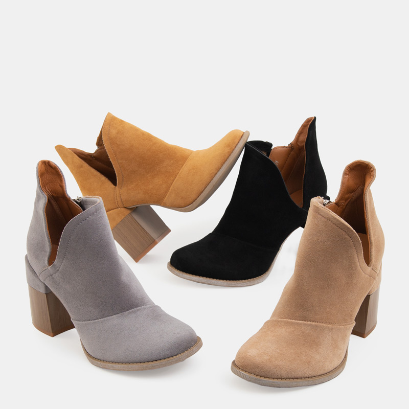 Resti Light brown women&#039;s boots with cutouts Plinara - Footwear