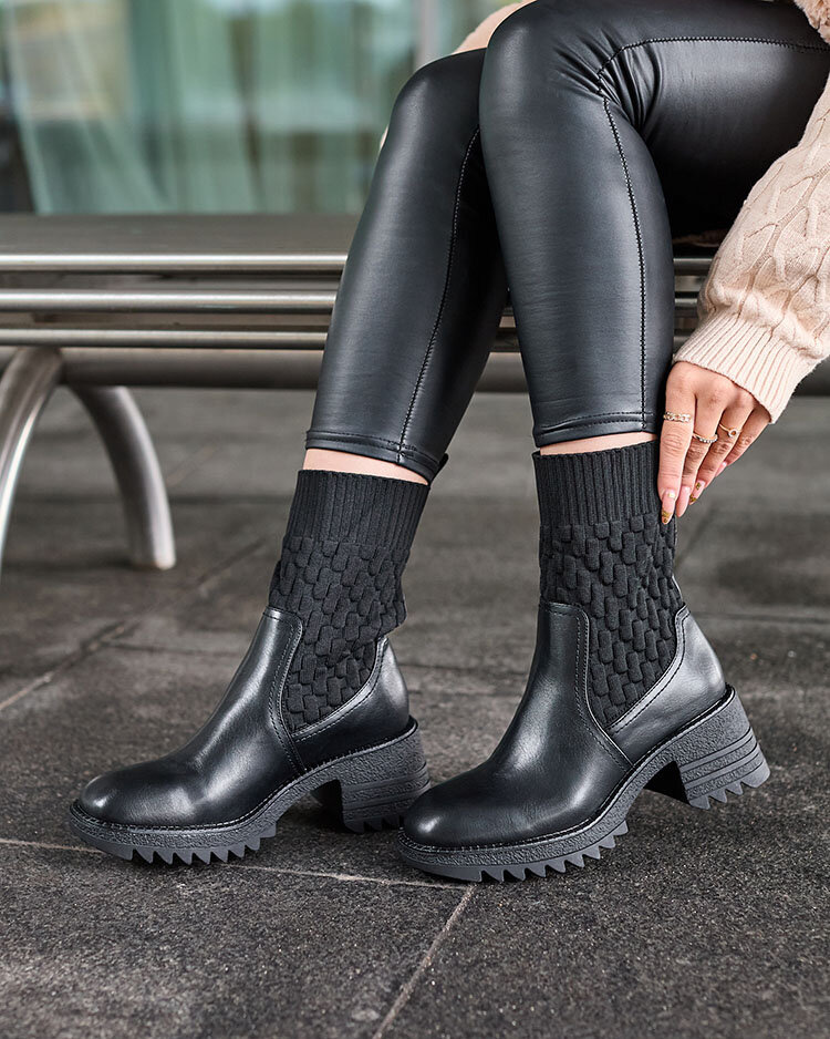 Resti Black women&#039;s Acigog flat heeled boots