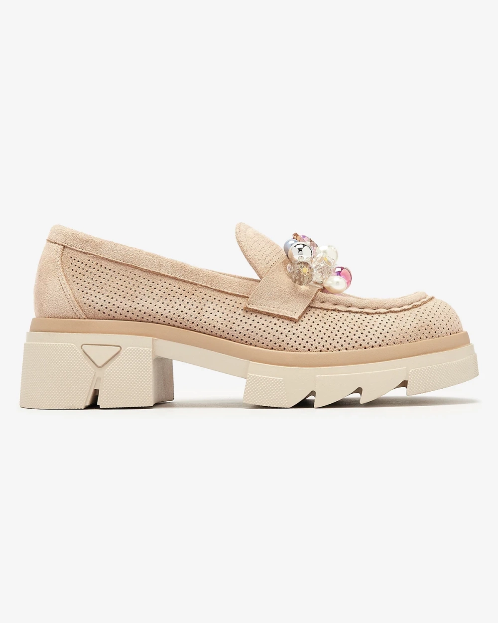 Resti Women&#039;s light brown openwork moccasins Peloga- Footwear