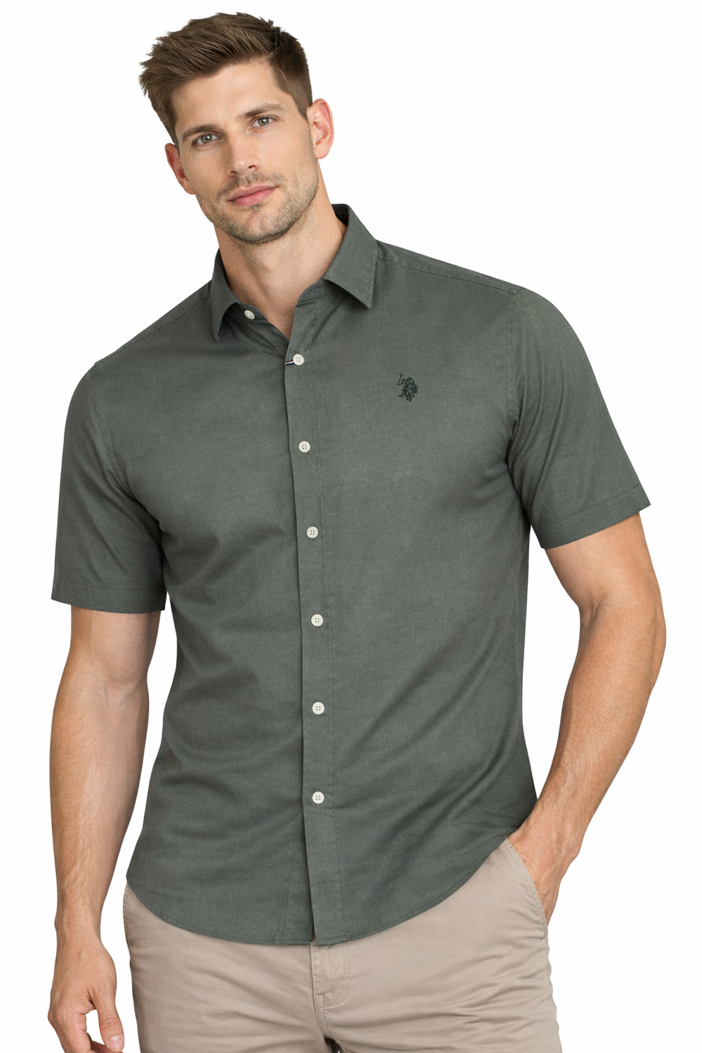 Мъжка риза с къс ръкав US Polo Assn.