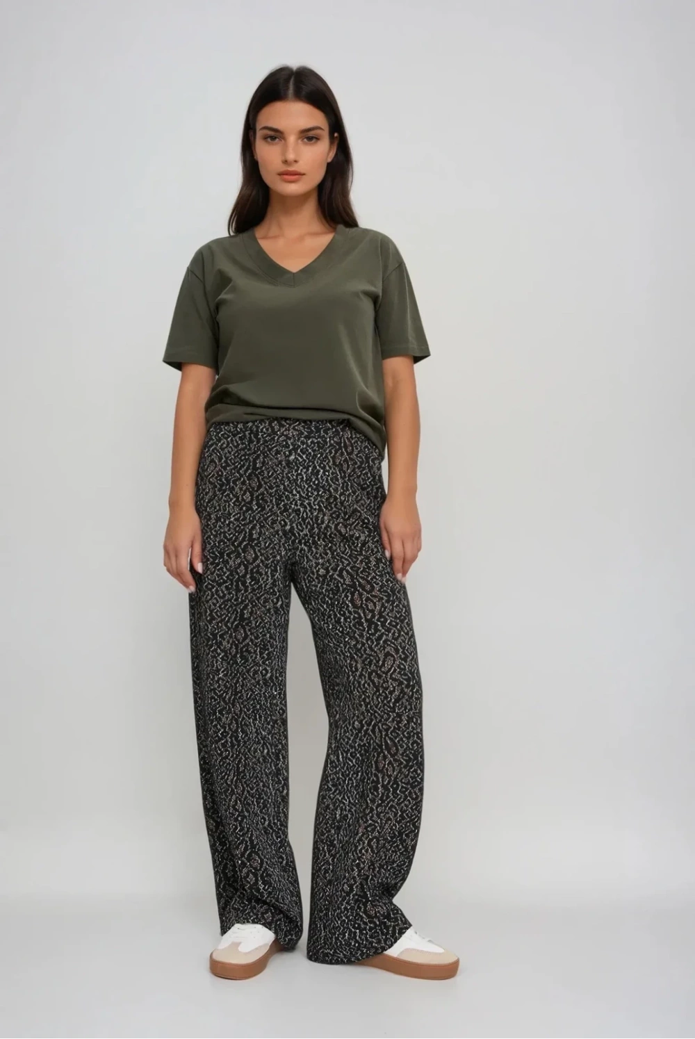 Marisse Olive V-Neck T-Shirt