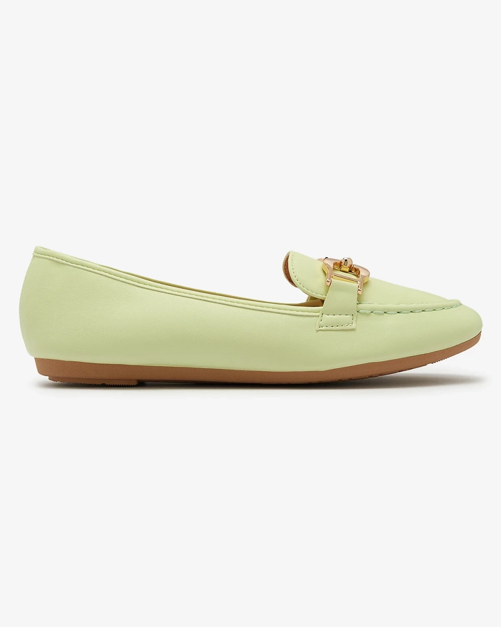 Resti Green eco-leather women&#039;s moccasins with embellishment Wiwet-Footwear