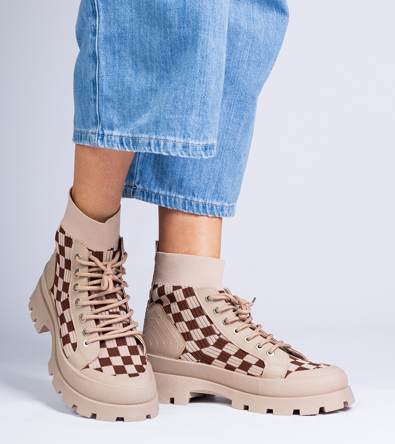 Gemre Botine sport maro cu platformă Sarida