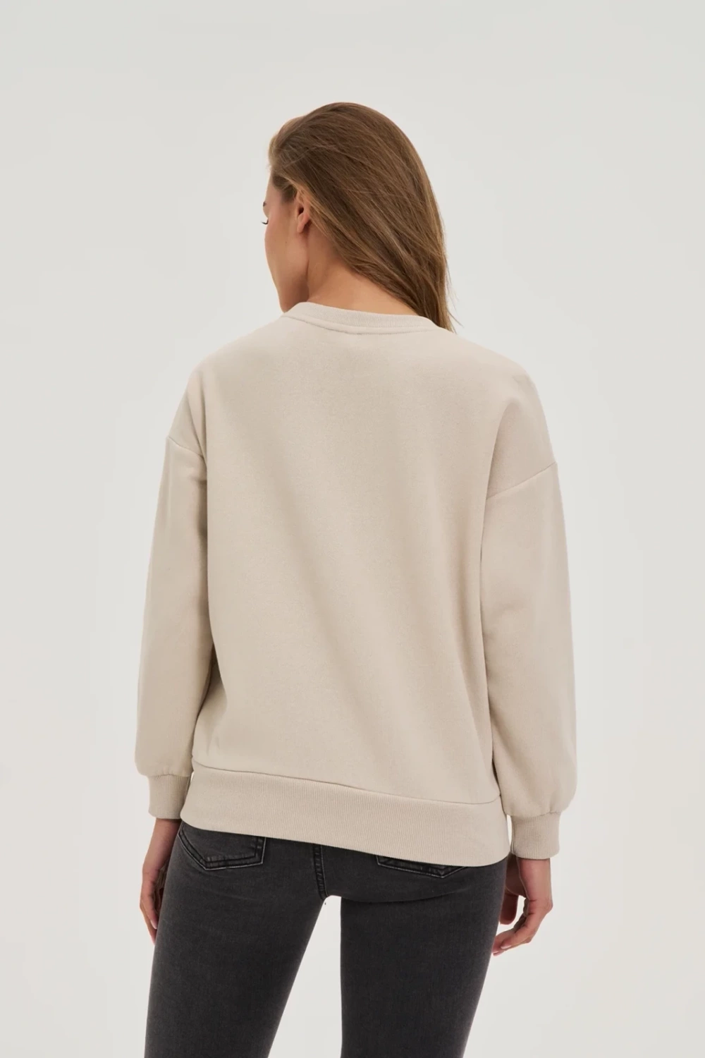 Marisse WOMEN'S SWEATSHIRT Z-BL-4816 L.BEIGE