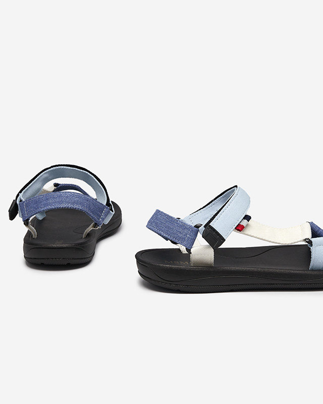 Resti Women's blue fabric sandals Ojo- Footwear