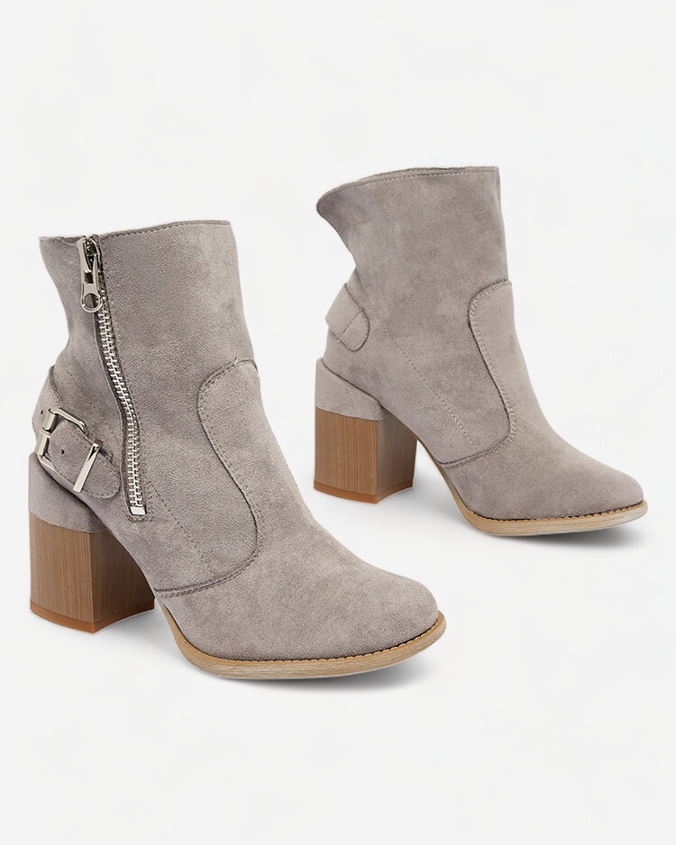 Resti Grey eco-suede women&#039;s high stiletto boots Acimra