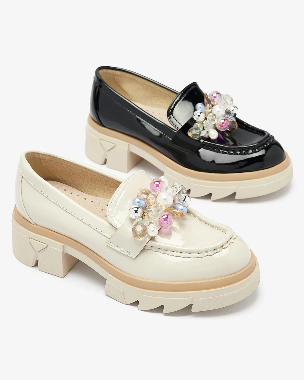 Resti Lacquered black moccasins for women Geloppa - Footwear