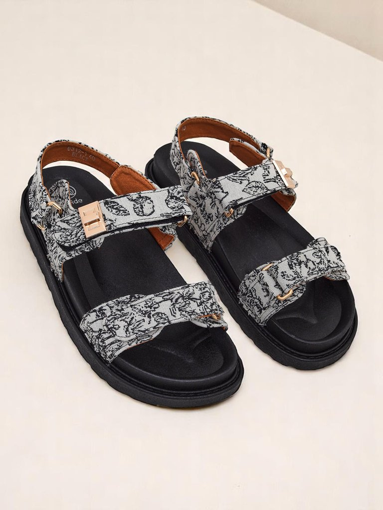 Resti Royal Fashion Women's Sandals with Aloe Print