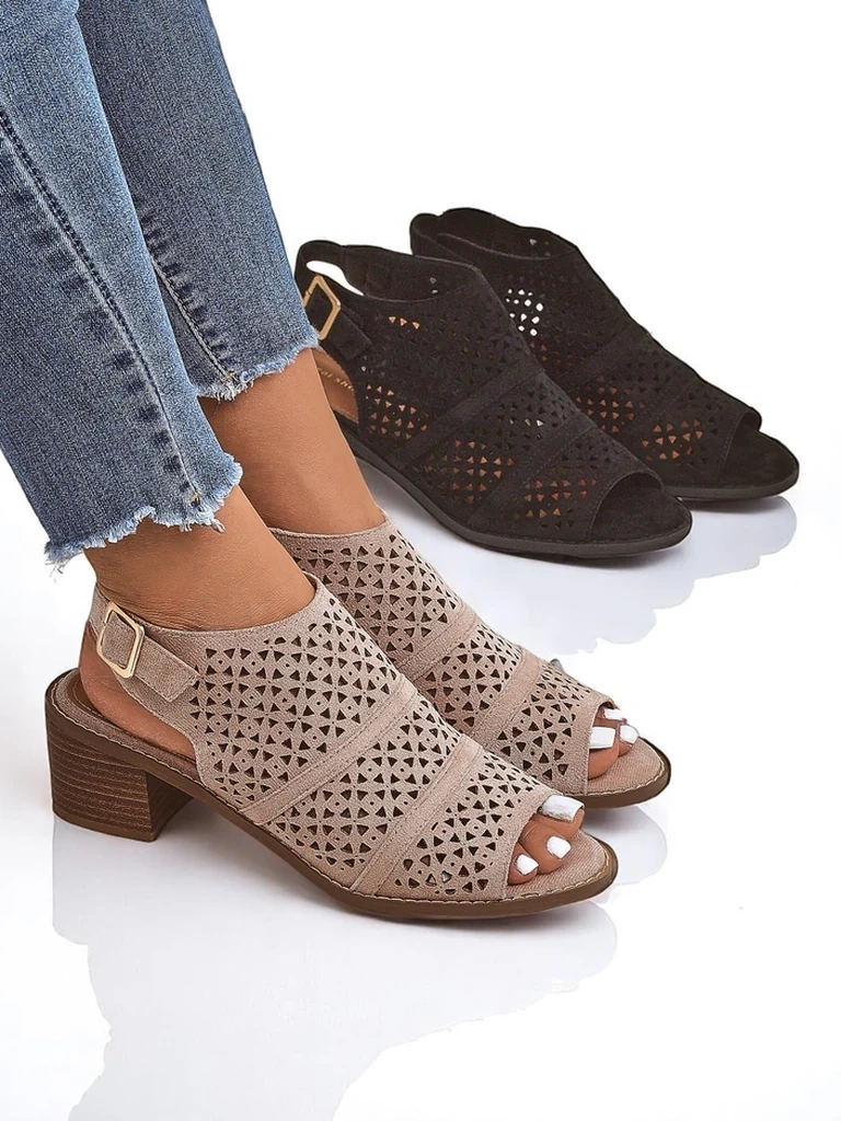 Resti Women&#039;s Elira Openwork Low Heel Sandals