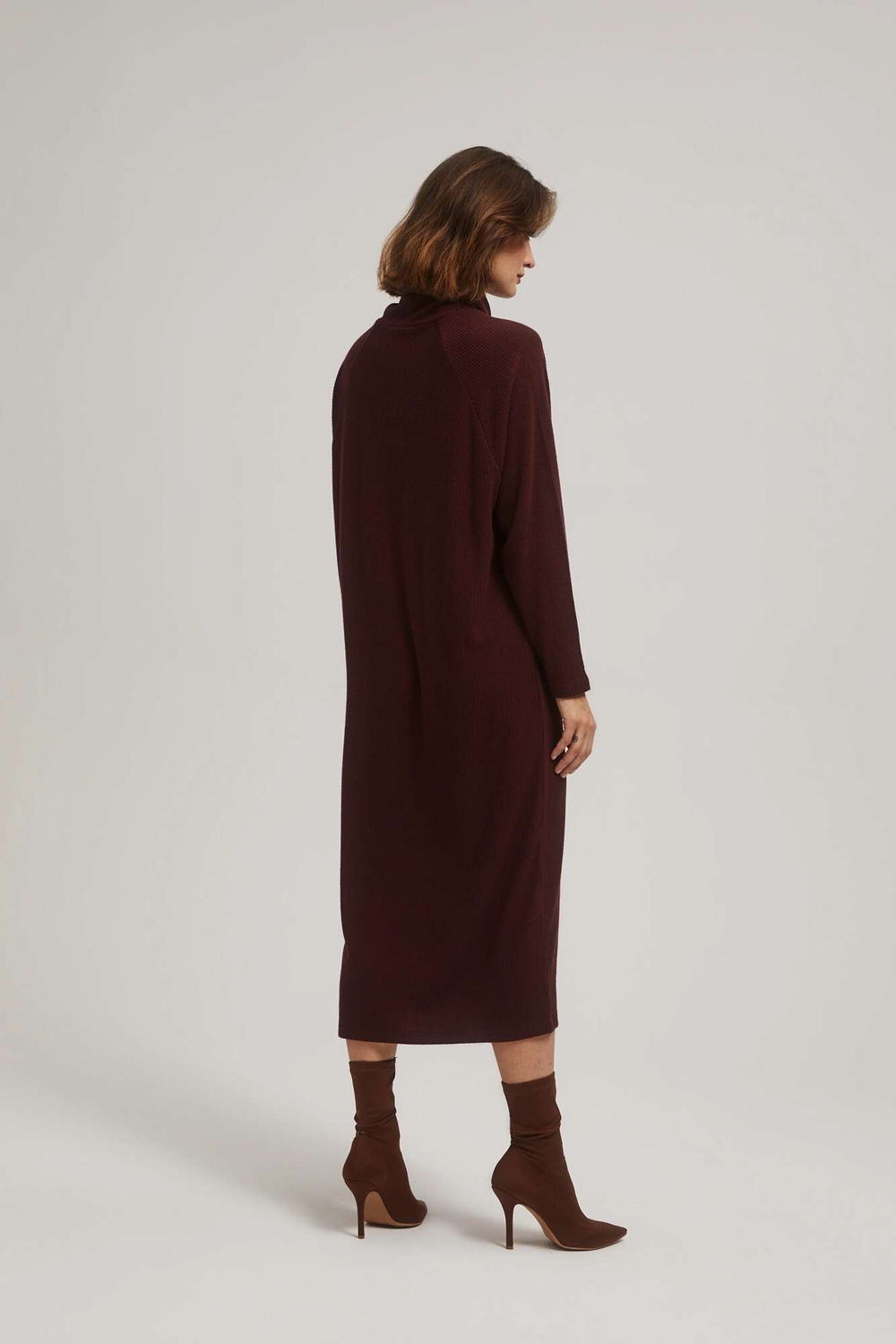 Marisse Ribbed Turtleneck Dress