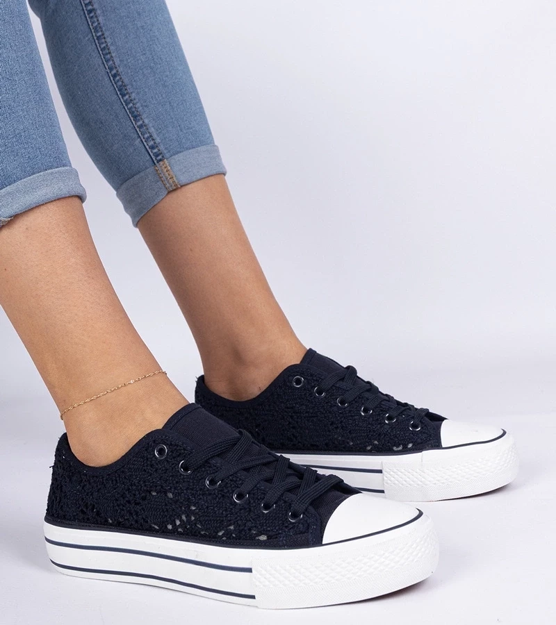 Gemre Pantofi sport bleumarin de damă perforați Fernansis