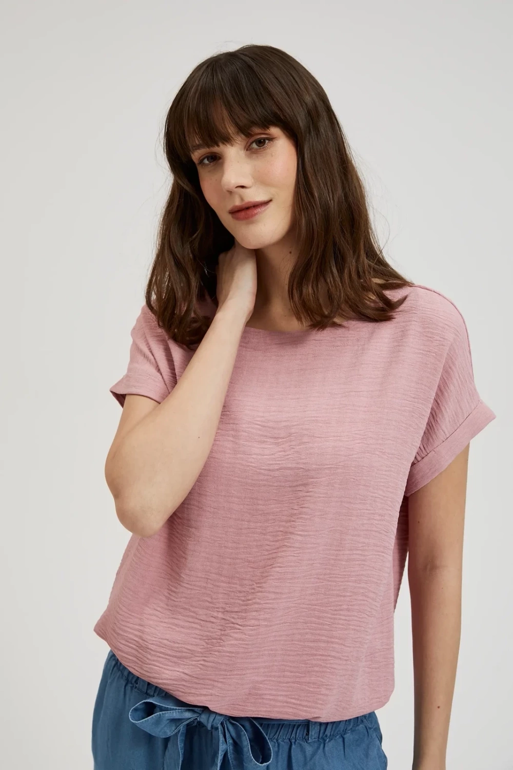 Women's T-shirt MOODO - powder pink