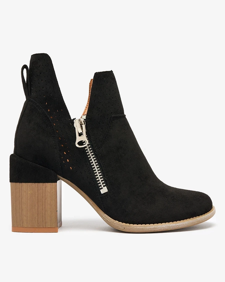 Resti Black openwork stiletto boots Veviret