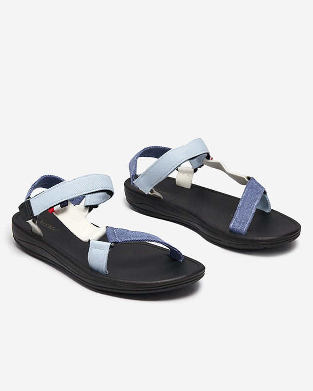 Resti Women's blue fabric sandals Ojo- Footwear