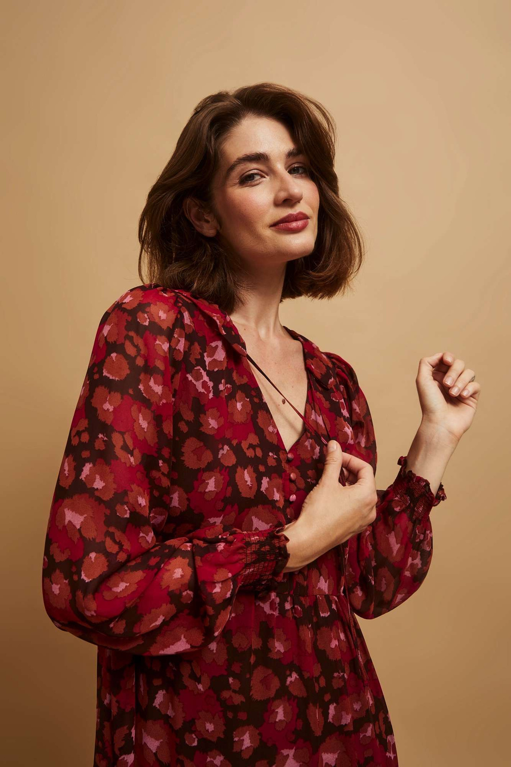 Marisse Dress With A Flared Bottom
