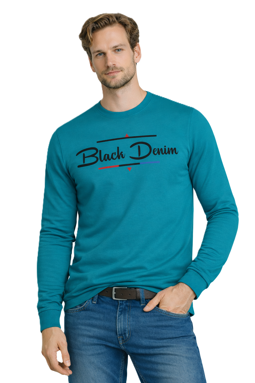 Пуловер с качулка 202167 тюркоаз