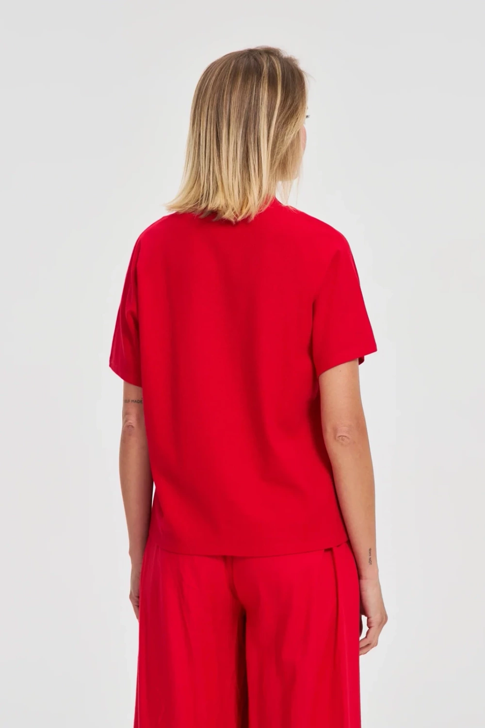Marisse Red Cotton Blouse