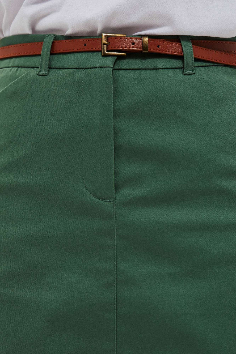 Marisse Pencil Skirt With Belt L-Sc-3700 Forest