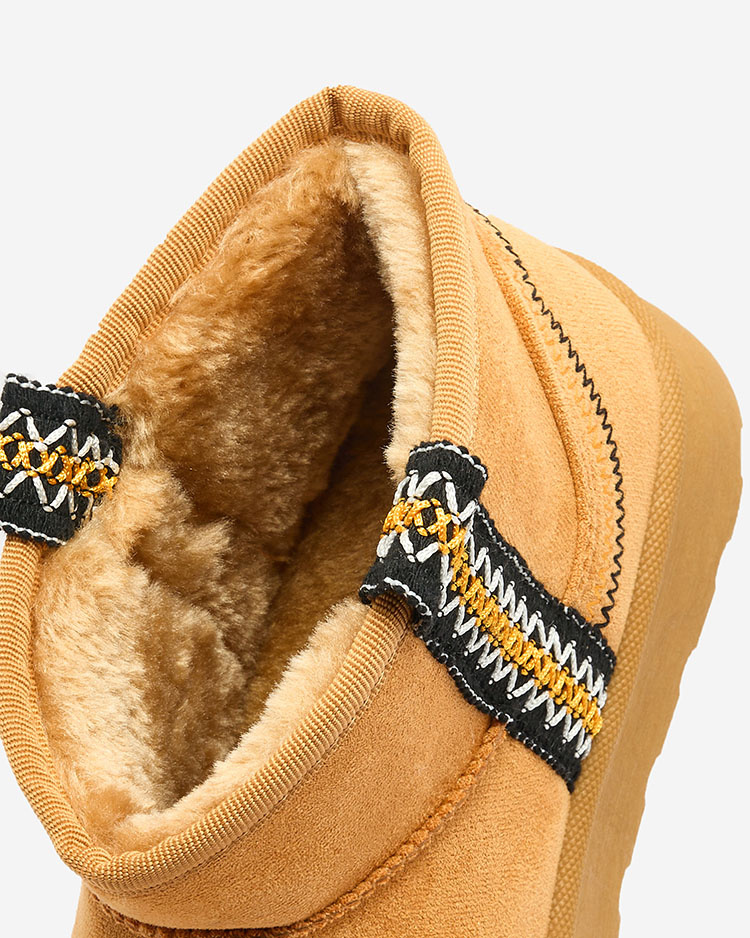Resti Women's short boots a'la snow boots with ornament Erititta