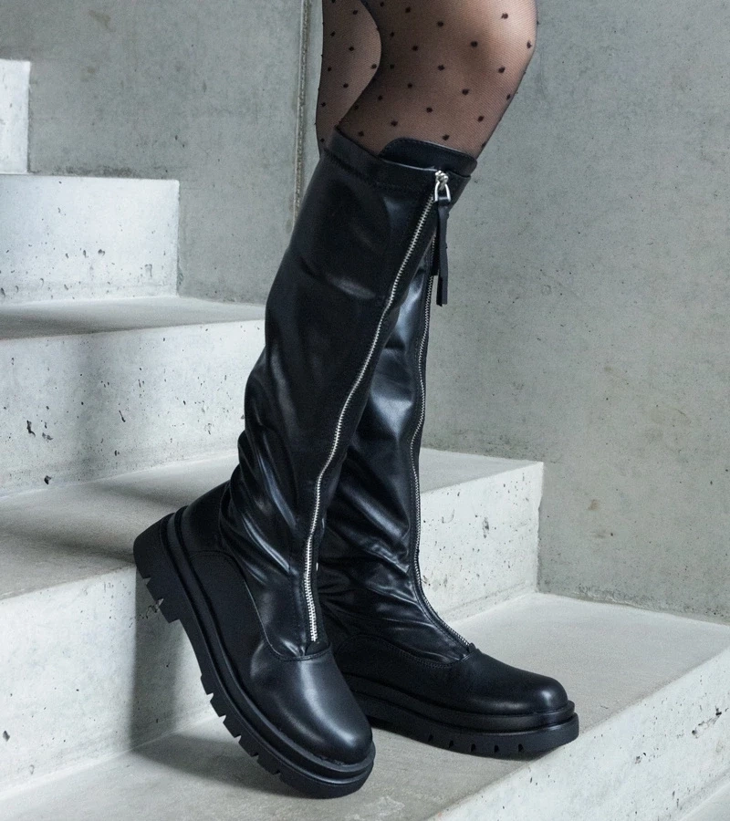 marka niezdefiniowana Black insulated boots Castro