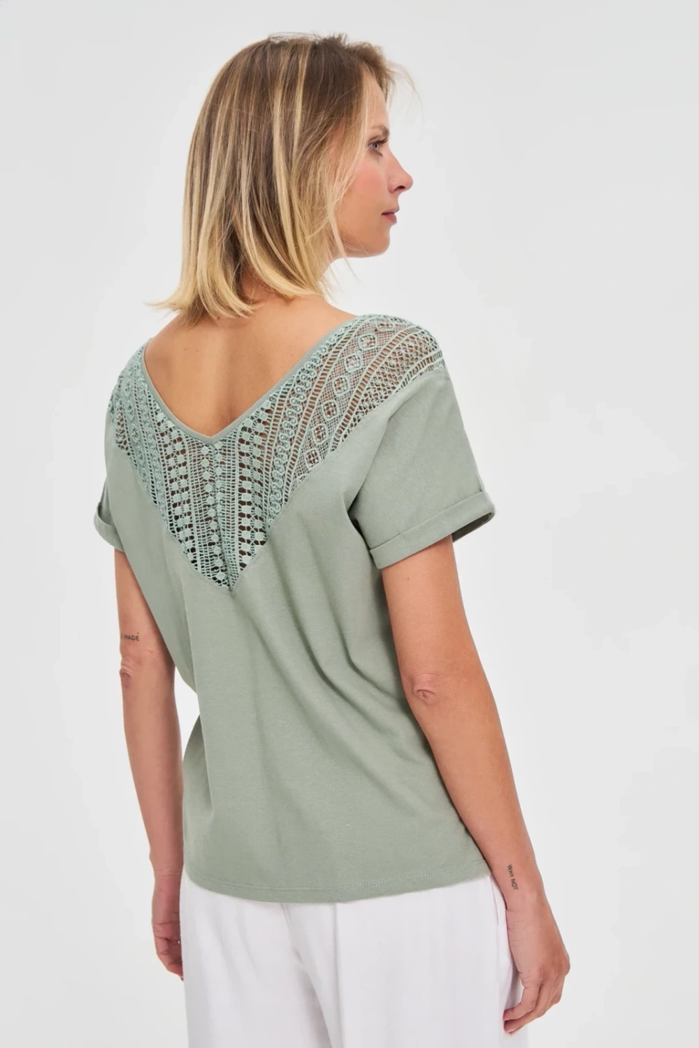 Marisse Olive Cotton Blouse