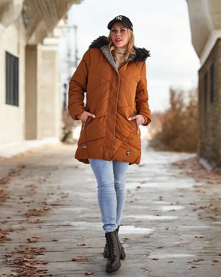Resti Brown women's winter jacket