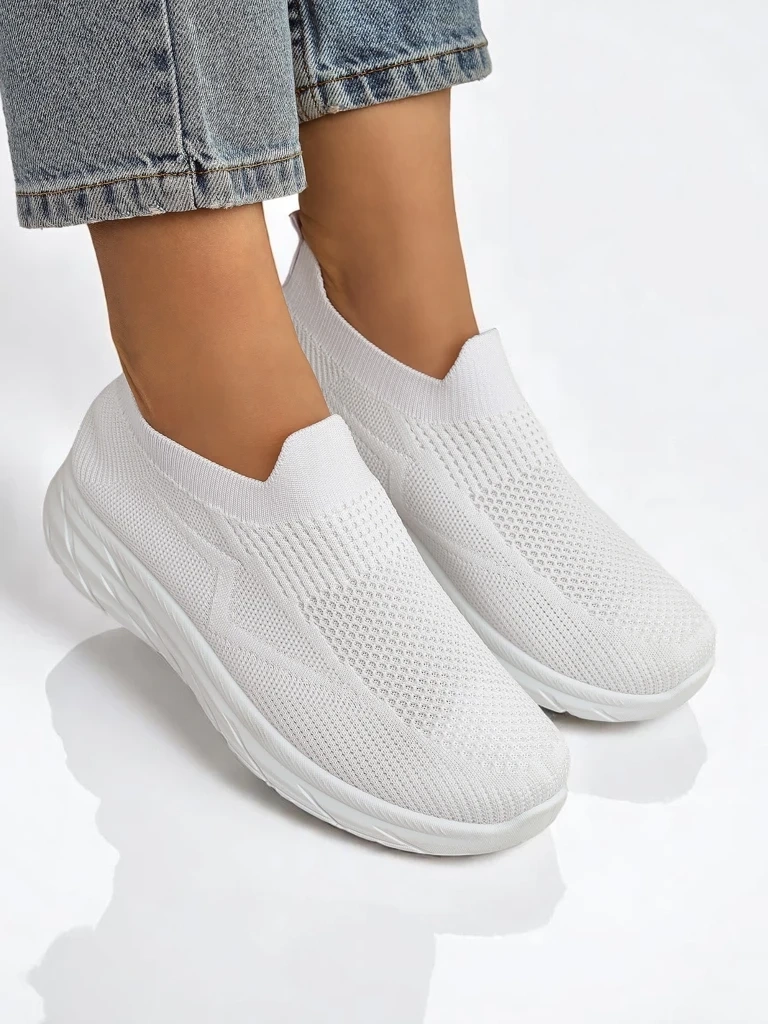 Resti Women&#039;s White Slip-On Sports Shoes