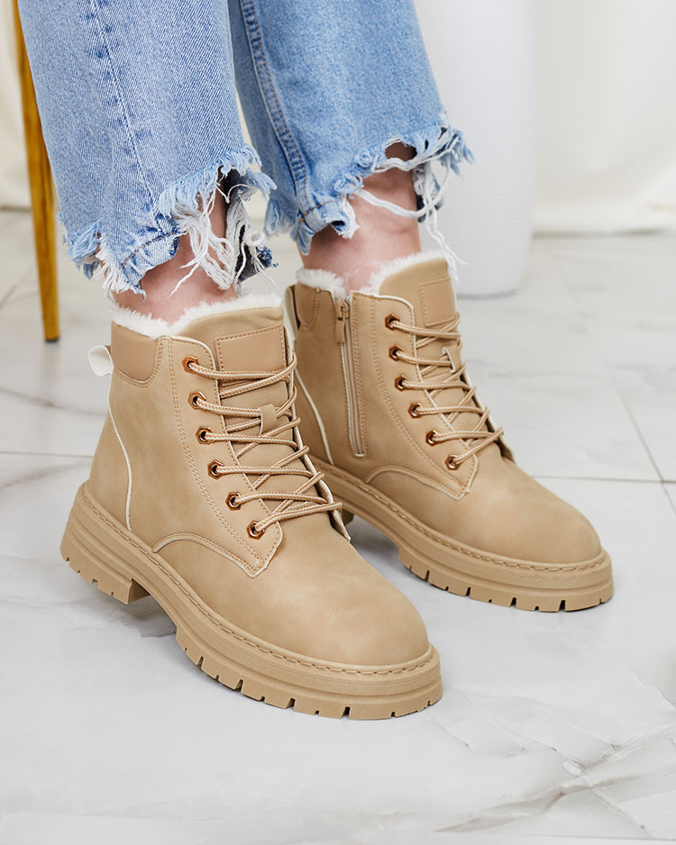 Resti Beige women&#039;s insulated trapper boots Radoras