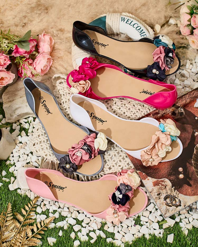 Resti Rubber ballerinas with flower Koddies