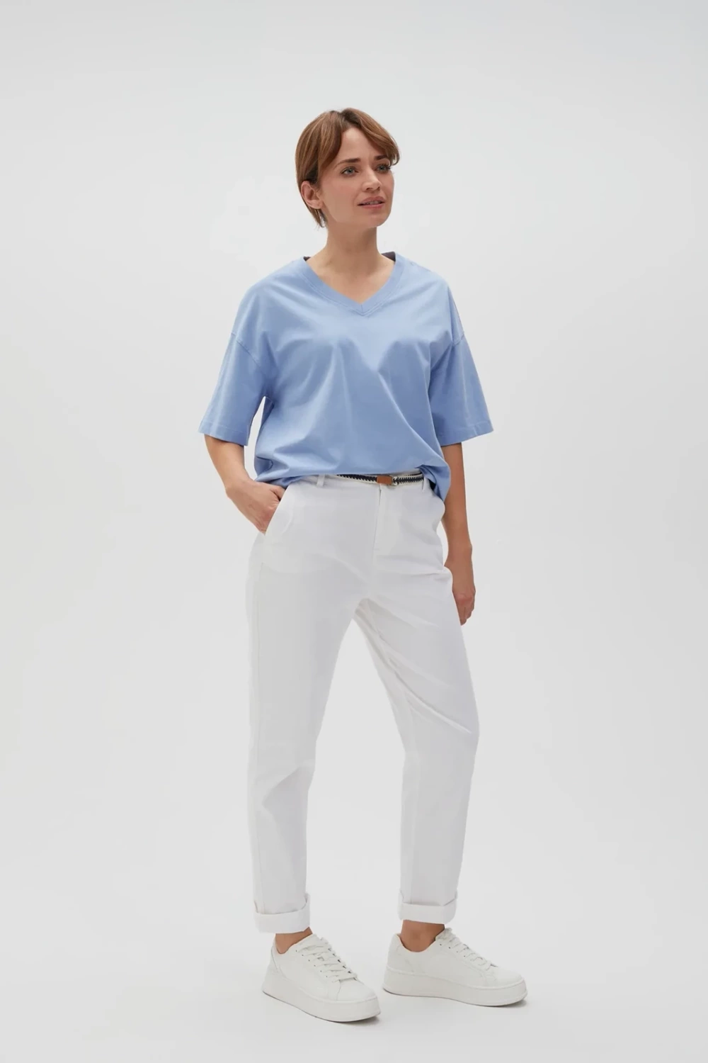 Marisse Women's Trousers L-Sp-4600 Off White