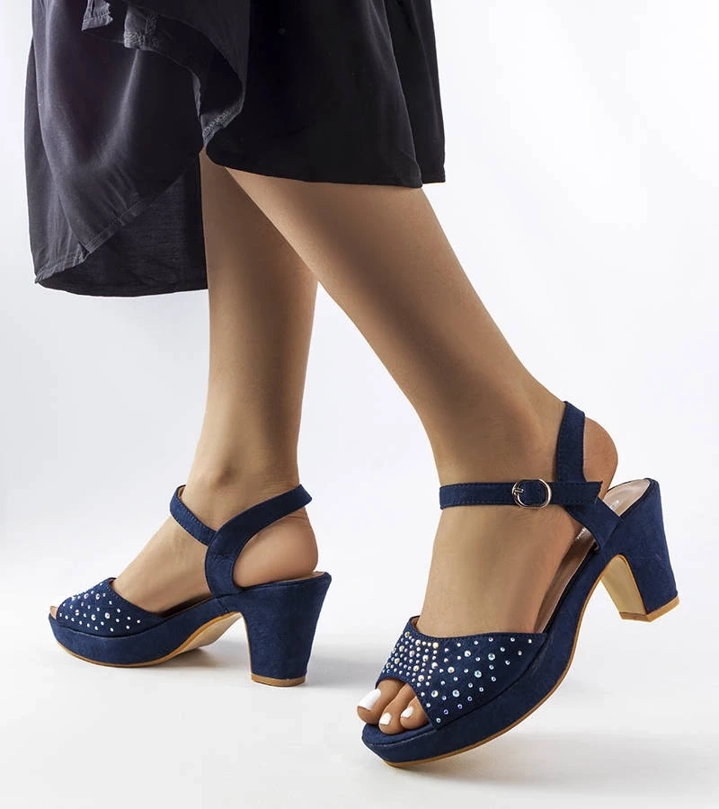 Gemre Sandale stiletto Beltane albastru marin