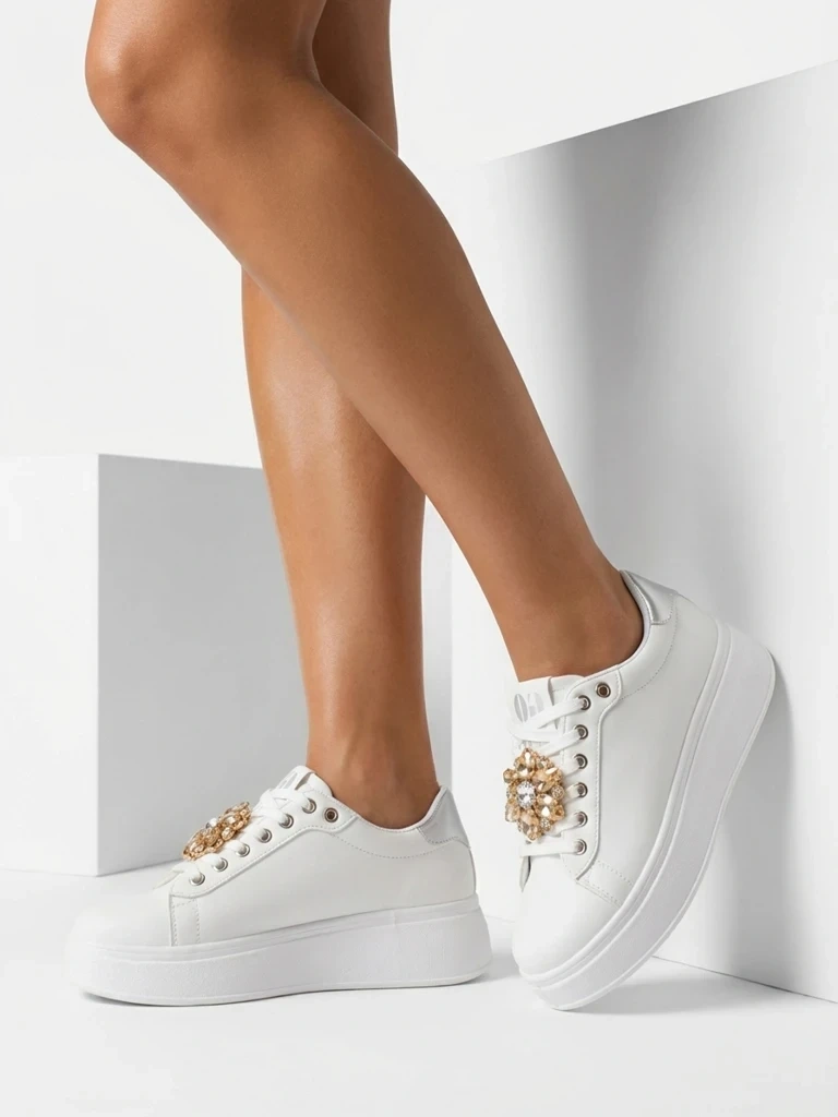 Дамски маратонки на платформа Flowers Power