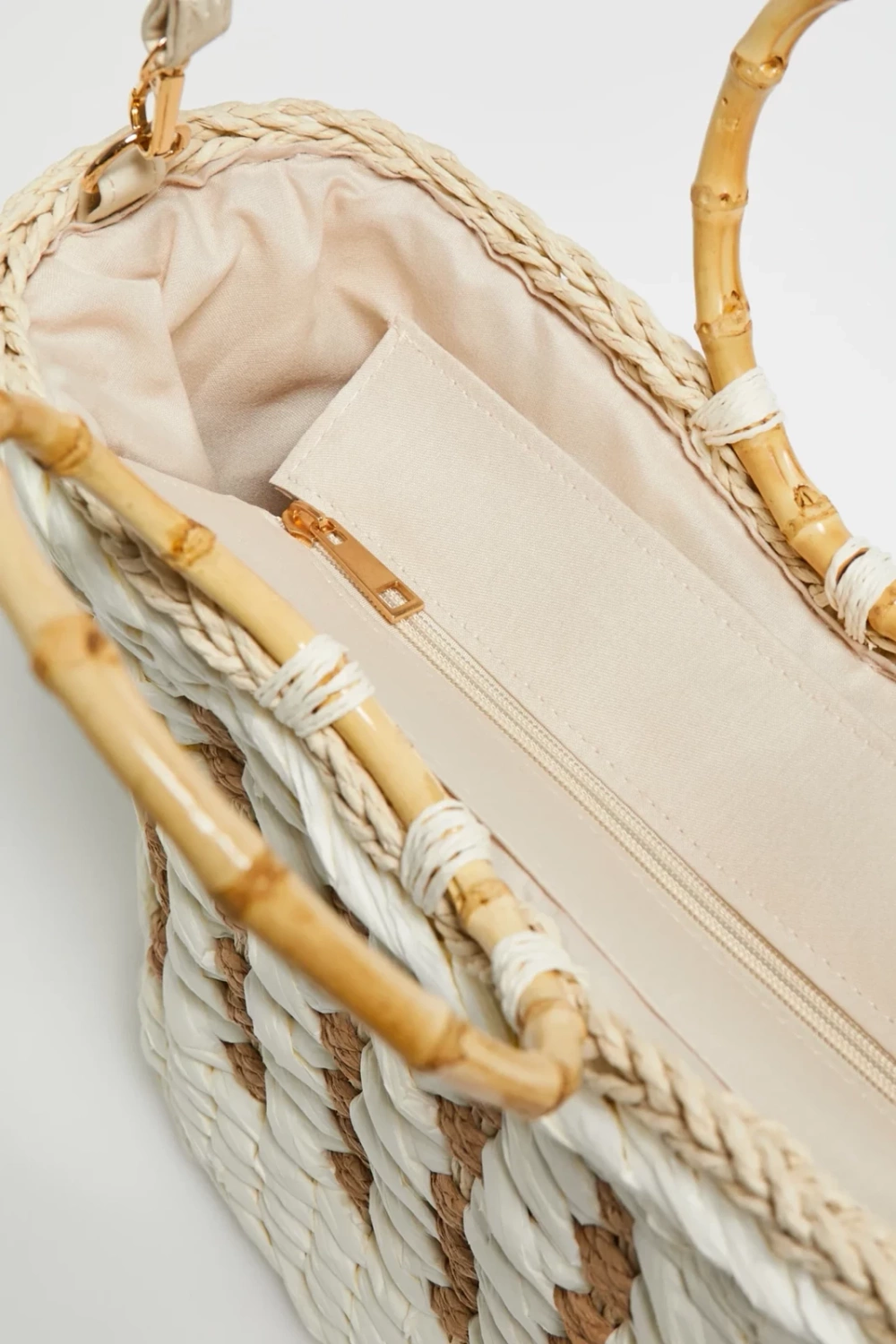 Marisse White Basket Bag