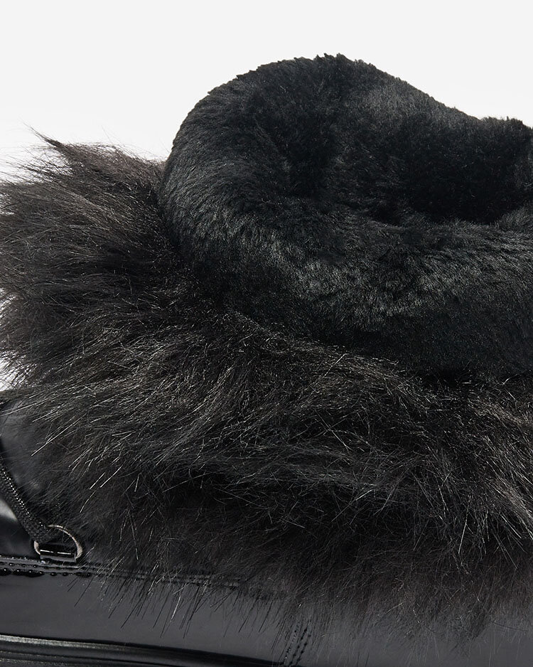 Resti Lace-up boots a'la snow boots with fur Heccti