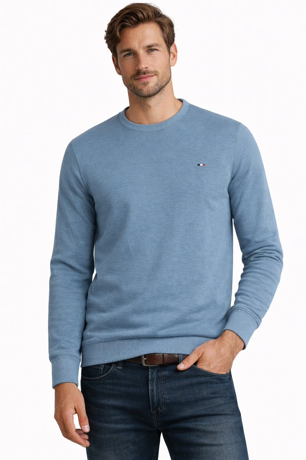 Оувърсайз риза RWX - 0759 BEBY BLUE