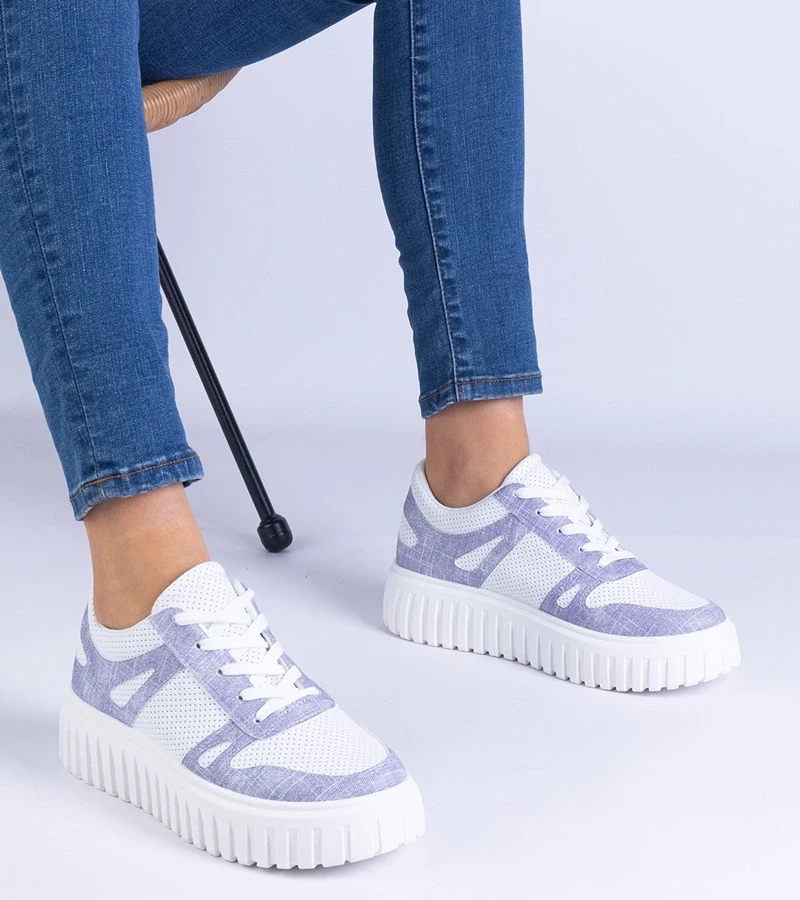 Gemre Adidași mov perforați pe talpă masivă Lusinda