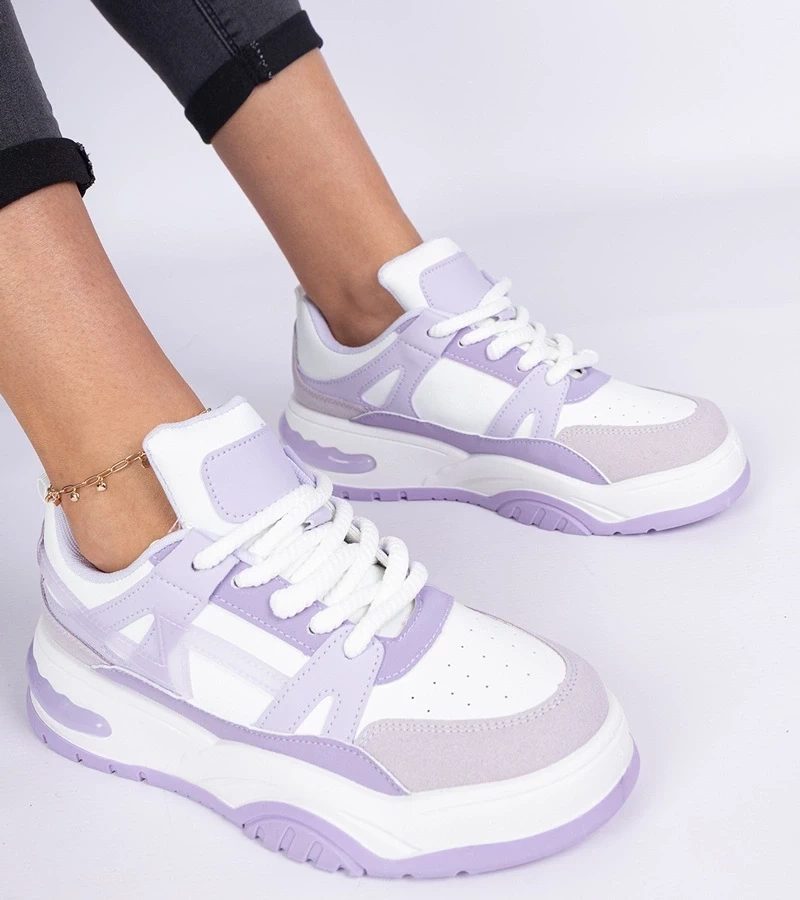 Gemre Adidași violet cu șireturi groase Luciana