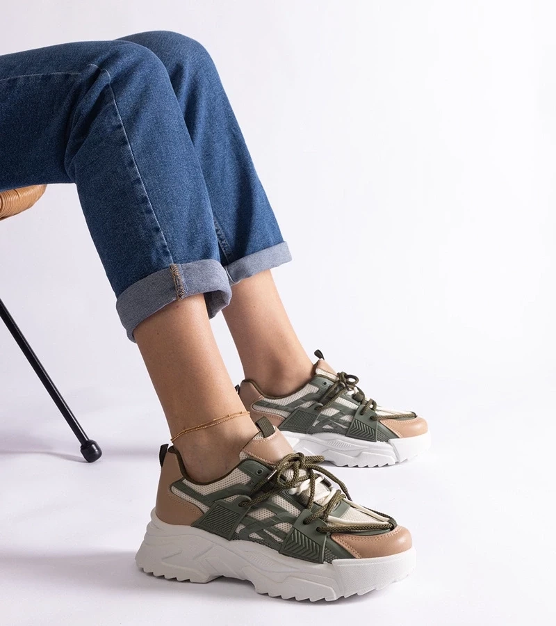 Gemre Adidași damă verde-bej Alva