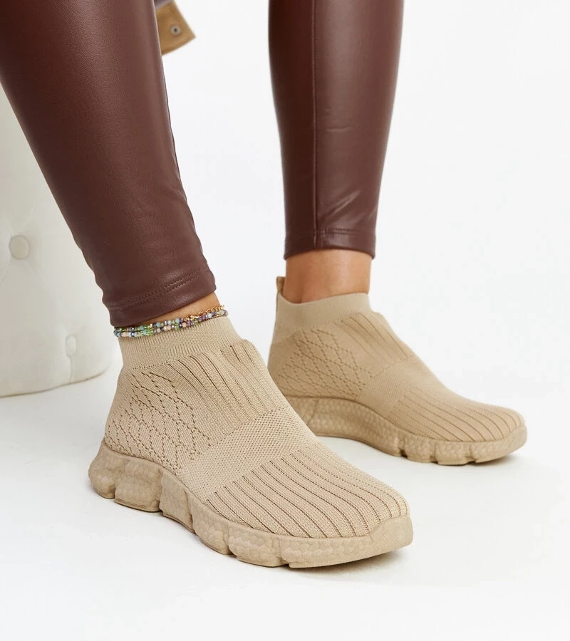 Gemre Teniși sport ușori de culoare bej închis Vaclava