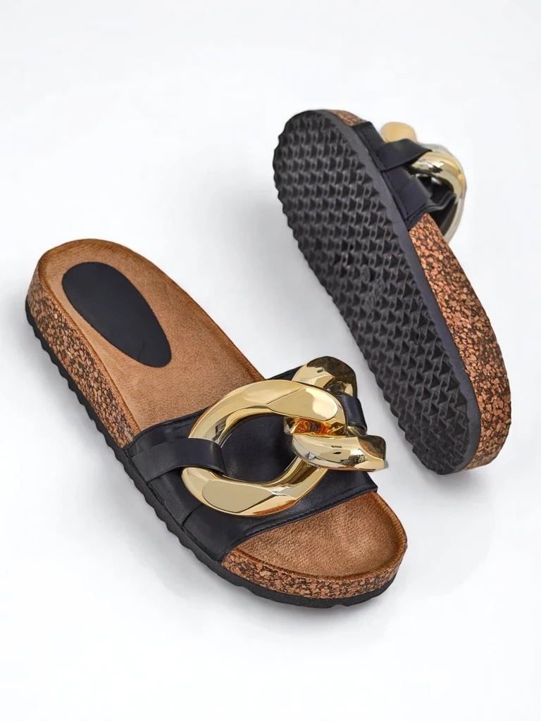 Resti Royalfashion Black women&#039;s flip-flops with Sofig decoration