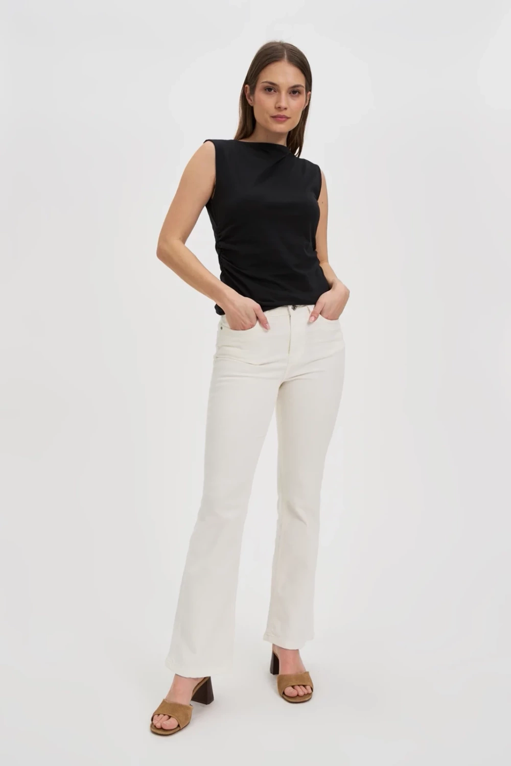 Marisse Plain Black Top