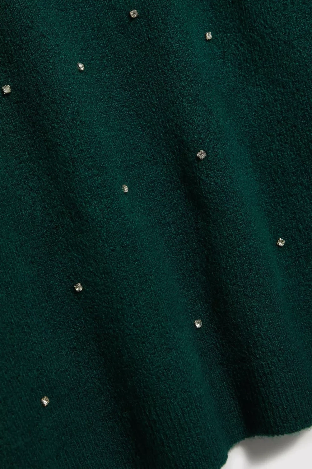 Sweater with rhinestones