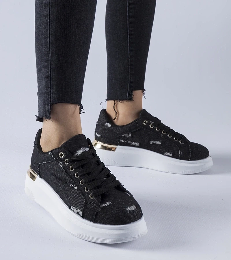 Gemre Sneakers negri pe platformă Ossona