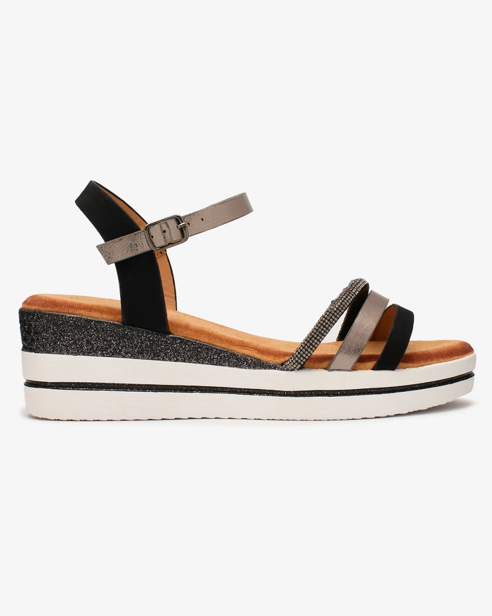 Resti Women&#039;s black wedge sandals Afocla