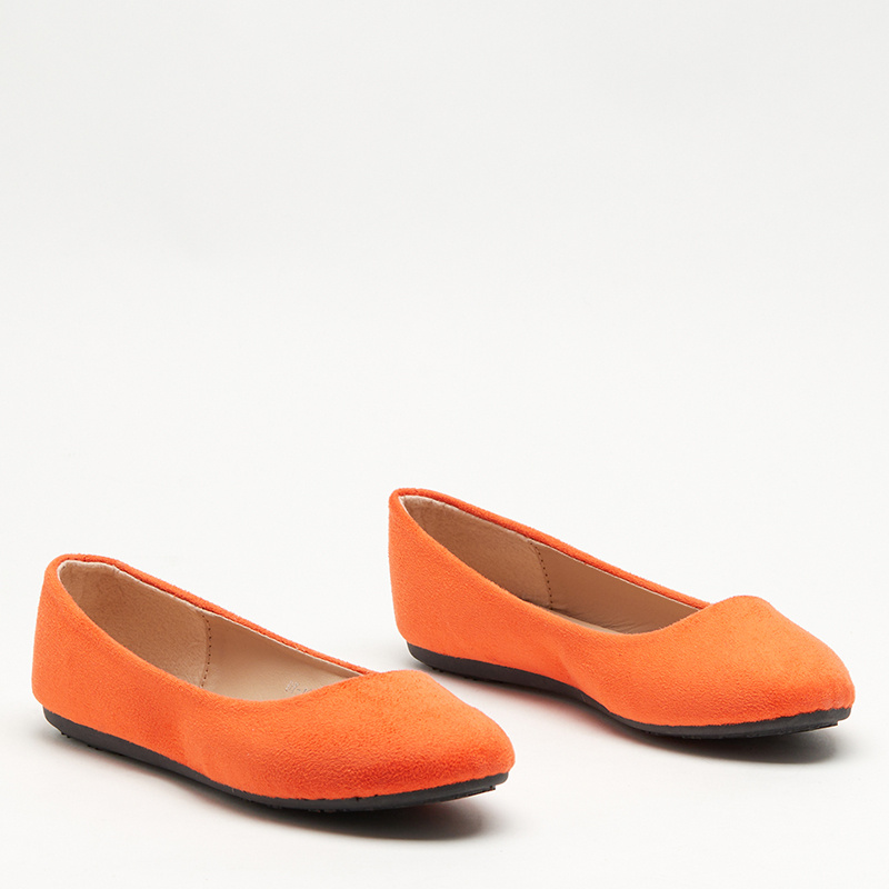Resti Orange eco-suede womens ballerinas Marius
