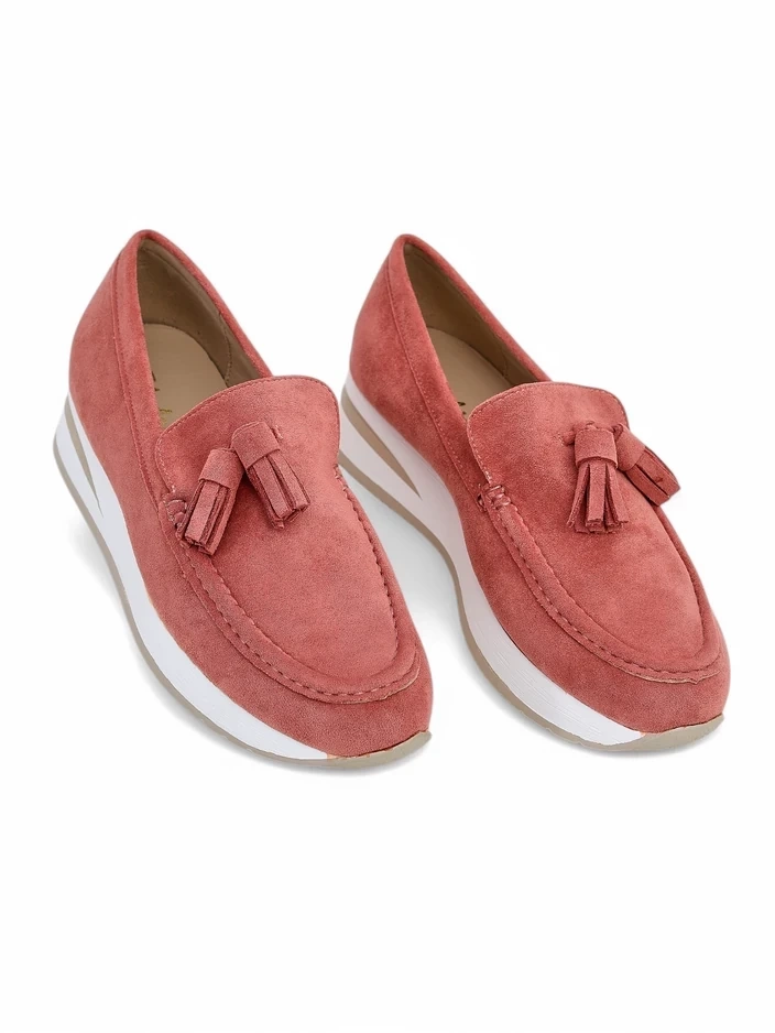 Resti Women&#039;s moccasins on a low wedge Fethole