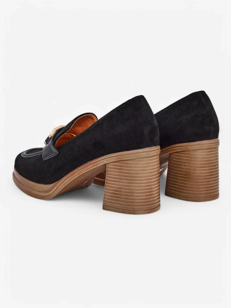 Resti Women's moccasins on a block heel Qeroy