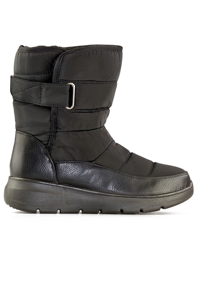 primohurt Czarne śniegowce na rzep buty ocieplane na zimę