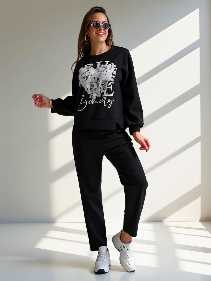 Resti Women's viscose set with print